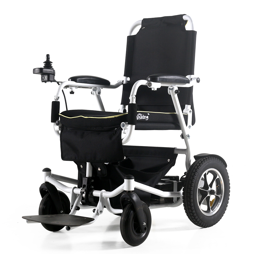 silla de ruedas eléctrica de cepillo plegable de tamaño mini con controlador inteligente de AI