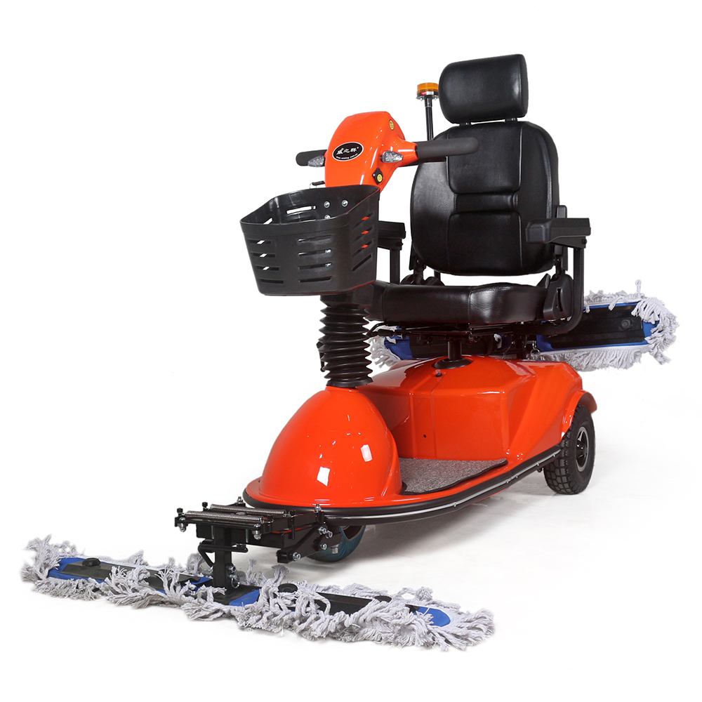 Scooter de movilidad de barrido de tres ruedas con luz de advertencia