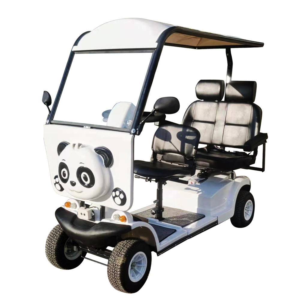Scooter de movilidad eléctrica de gran tamaño de tres asientos de dibujos animados