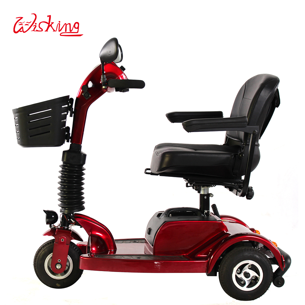 scooter de movilidad para ancianos pequeño de tres ruedas con luces LED