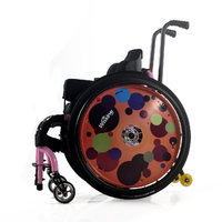 Silla de ruedas activa infantil colorida personalizada para deportes