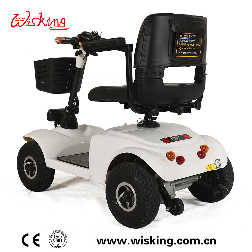 Scooter de movilidad de 4 ruedas con asiento individual para discapacitados