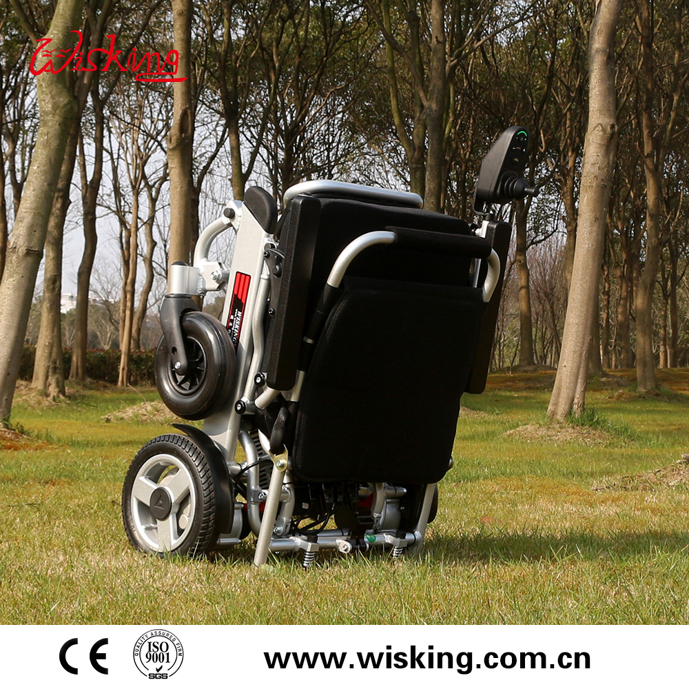 Ruedas pequeñas silla de ruedas eléctrica de batería de litio de moda para discapacitados