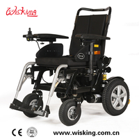 silla de ruedas eléctrica mediana para discapacitados con suspensión