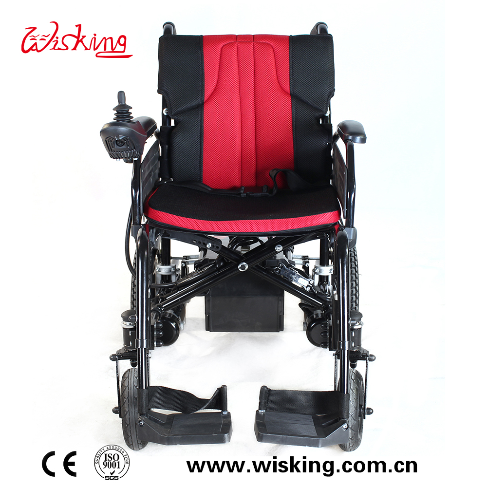 silla de ruedas eléctrica plegable para discapacitados con llantas de aluminio