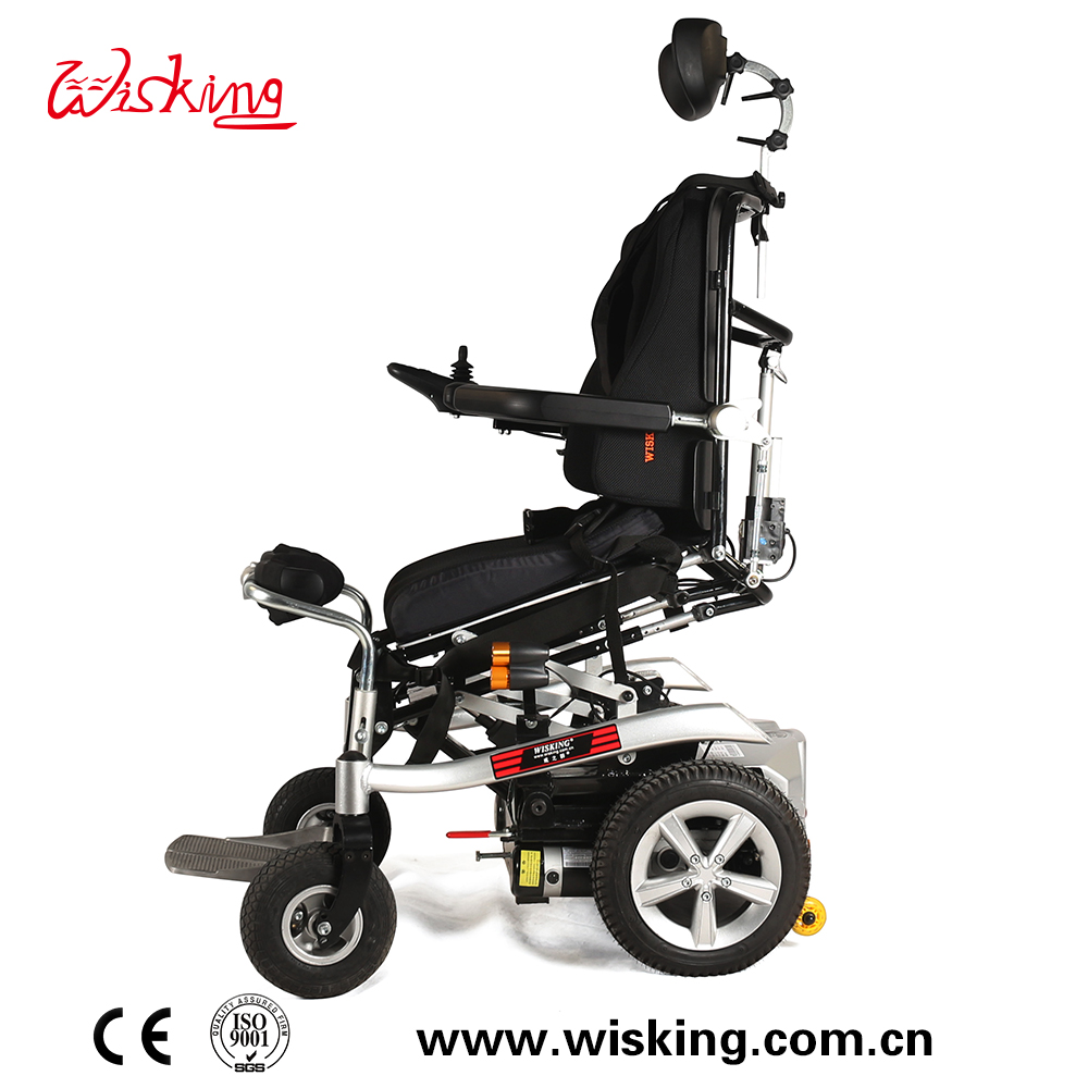 Silla de ruedas eléctrica de pie para discapacitados con controlador importado